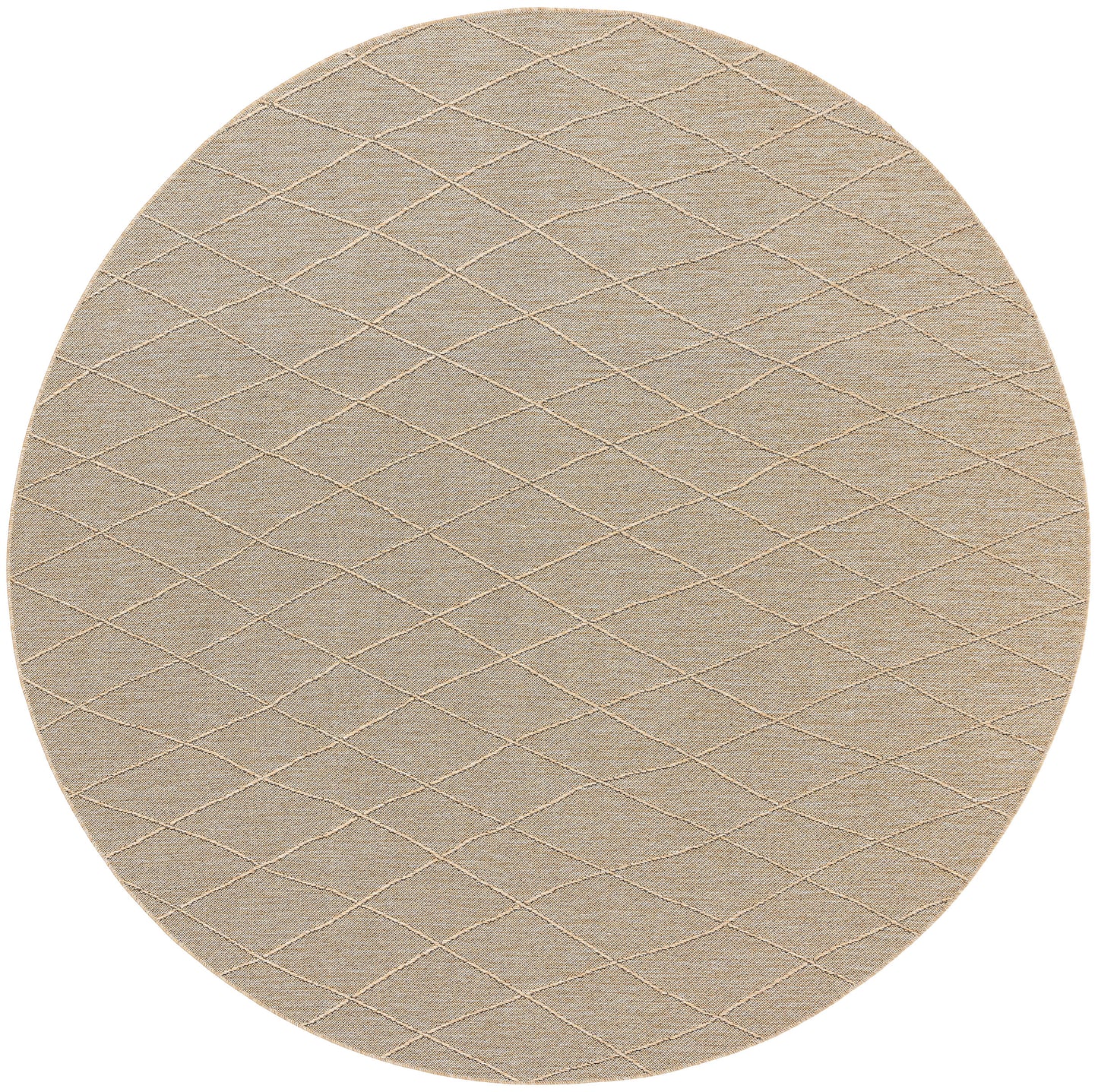 Nourison Washable Solutions 8' x Round Natural Modern Rug