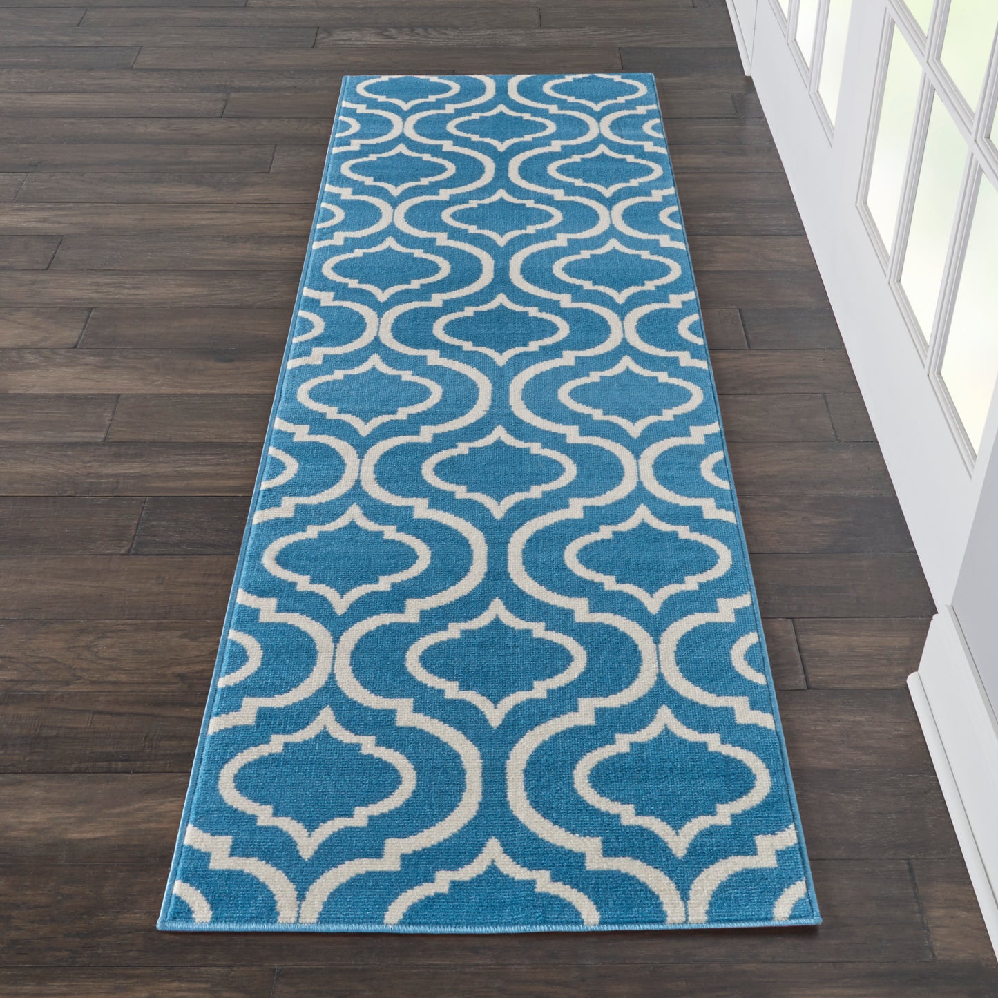 Nourison Jubilant 2'3" x 7'3" Blue Contemporary Indoor Rug