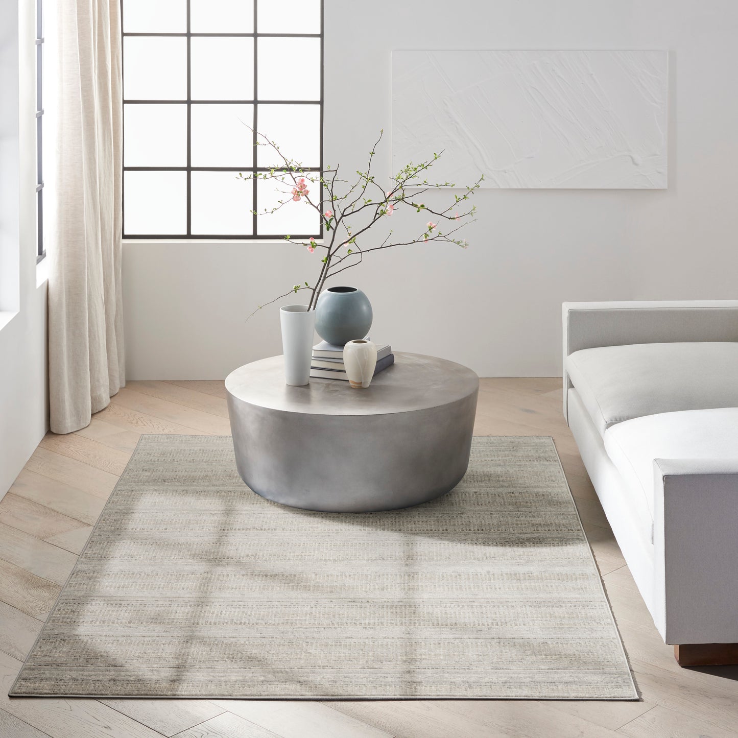 Calvin Klein CK011 Verdant 7'10" x 9'10" Light Grey Modern Indoor Rug