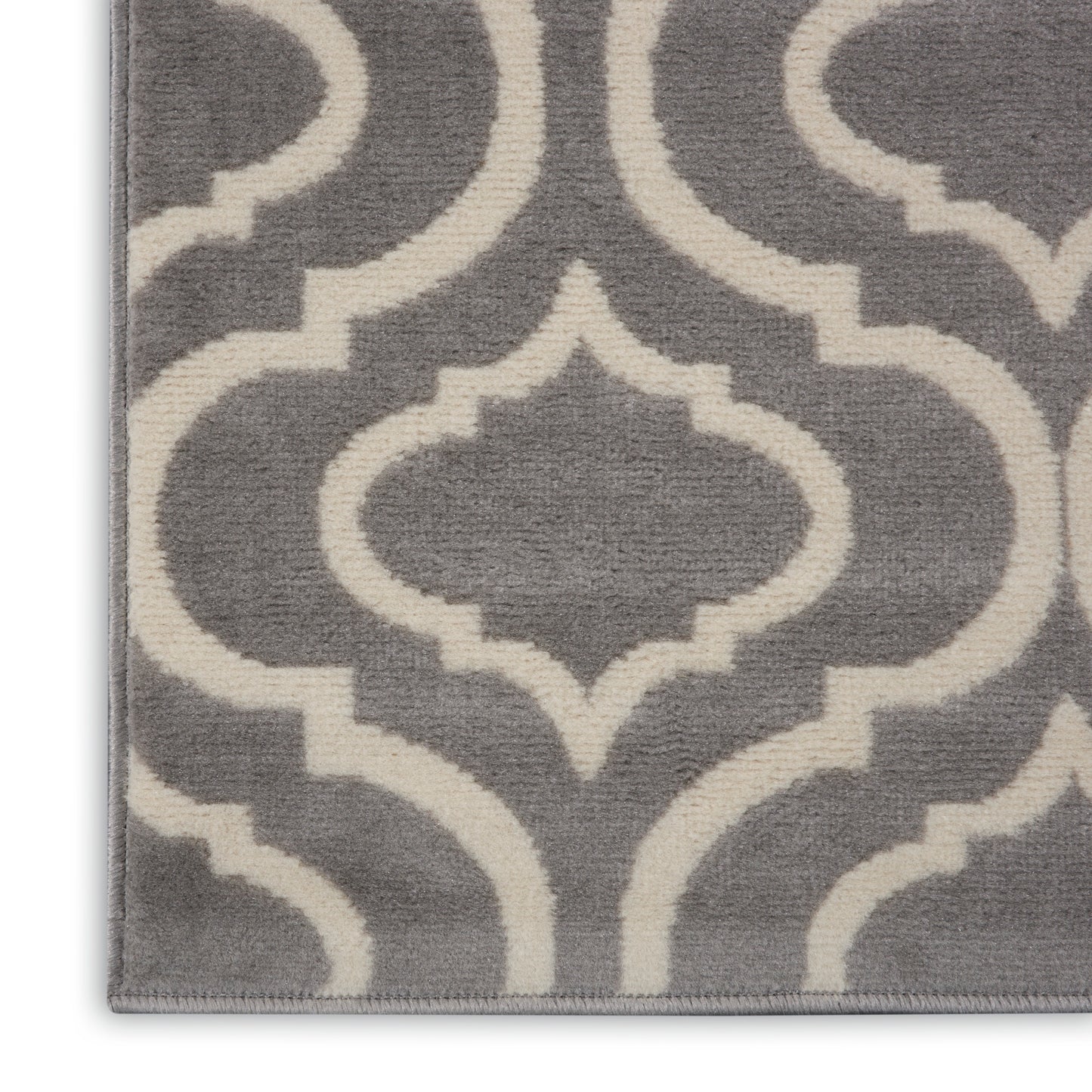 Nourison Jubilant 2'3" x 7'3" Grey Contemporary Indoor Rug