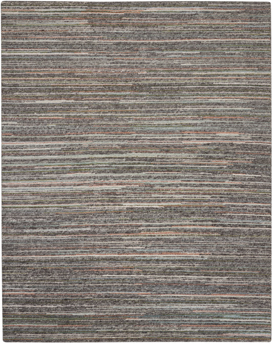 Nourison Plateau 7'9" x 9'9" Grey Green Modern Indoor Rug