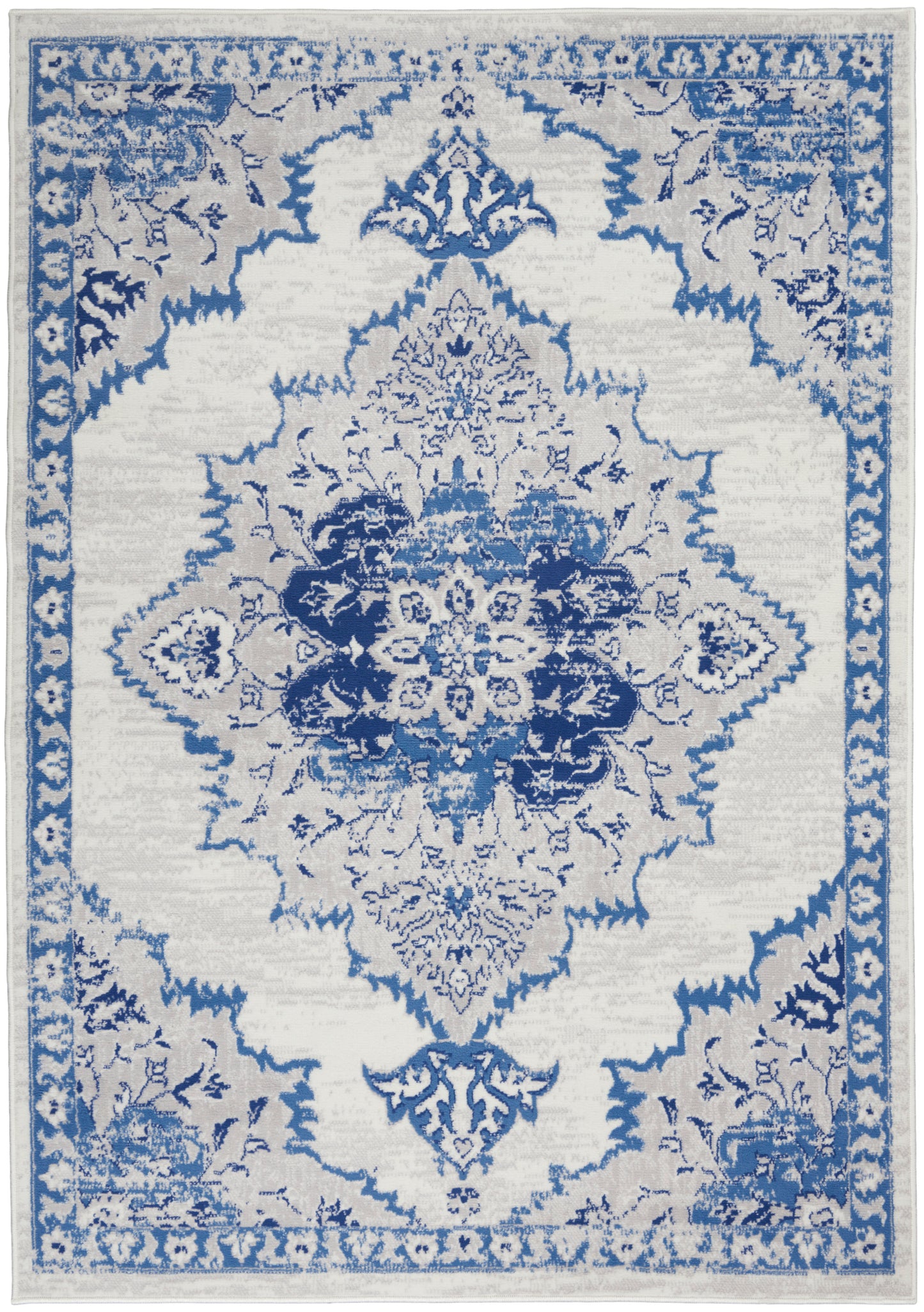 Nourison Whimsicle 5' x 7' Ivory Blue Bohemian Indoor Rug