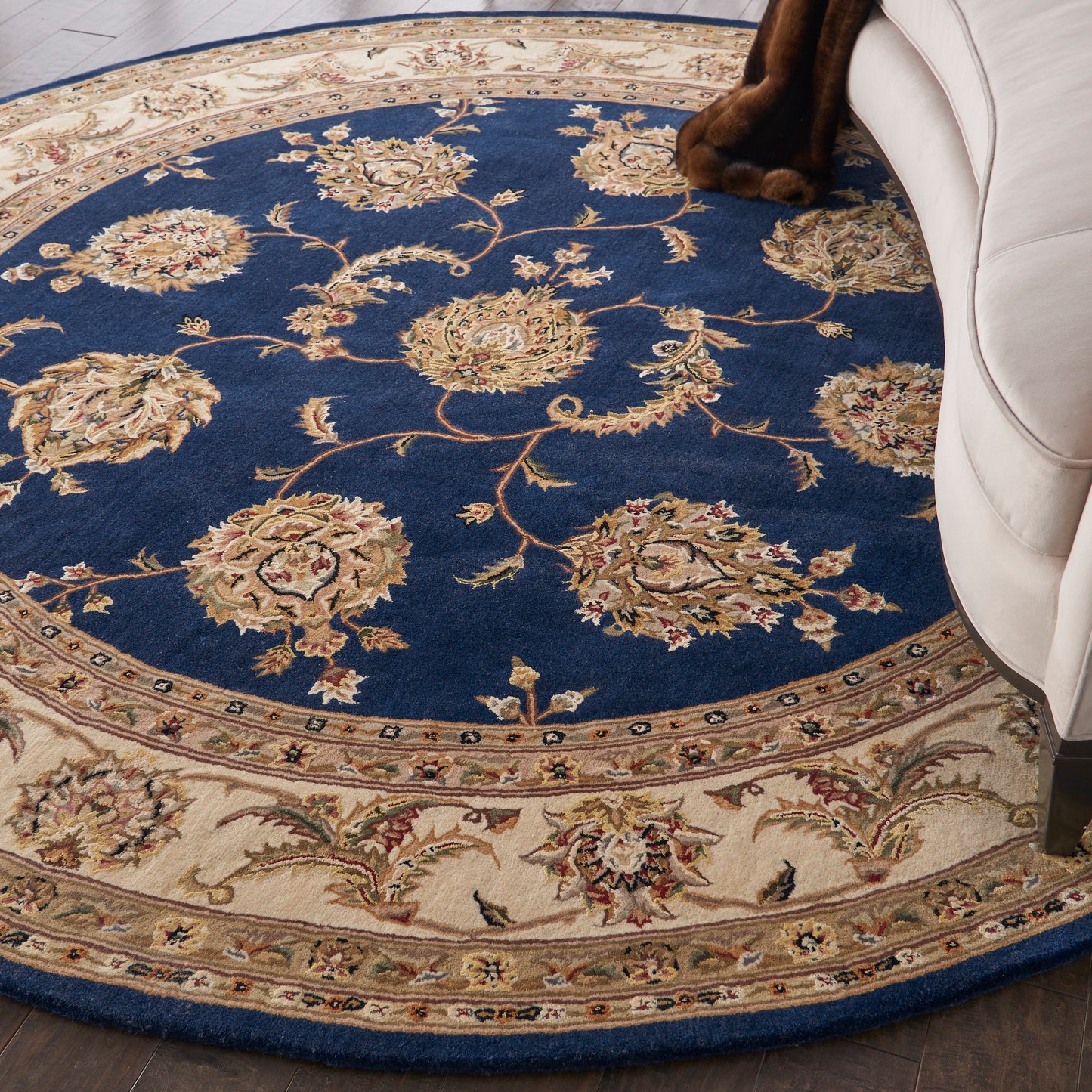 Nourison Nourison 2000 8' x Round Navy Traditional Indoor Rug