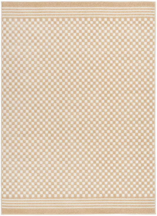 Nourison Care Free 3'11" x 5'11" Taupe Modern Indoor Rug