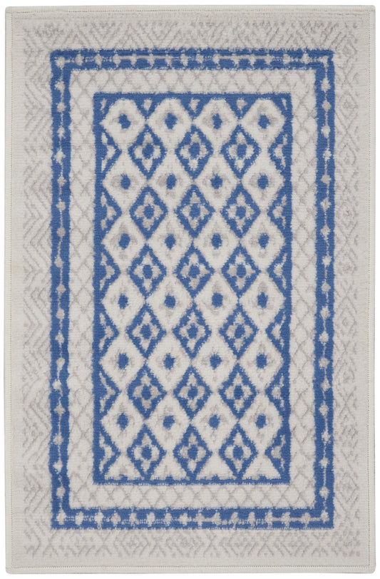 Nourison Whimsicle 2' x 3' Ivory Blue Farmhouse Indoor Rug