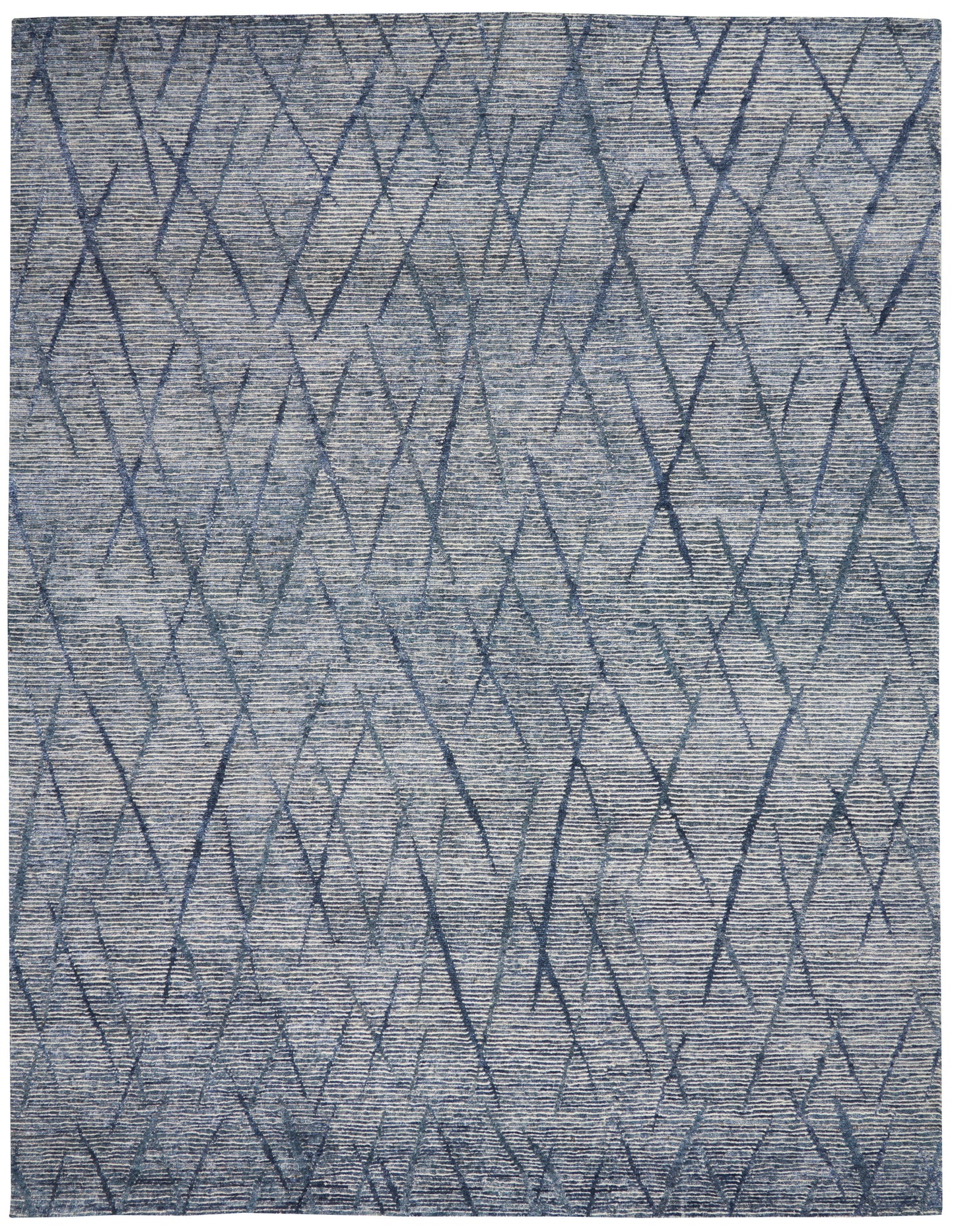 Nourison Ocean 7'9" x 9'9" Indigo Modern Indoor Rug