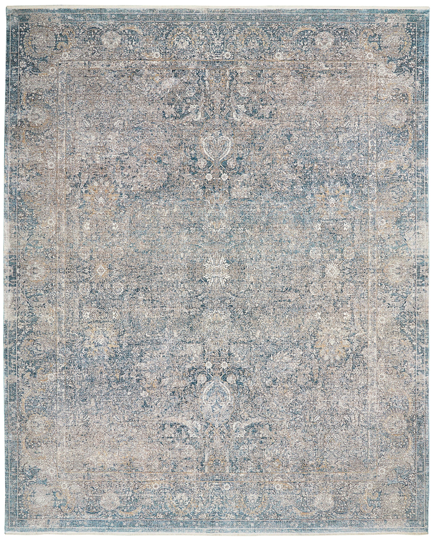 Nourison Starry Nights 9'10" x 12'6" Cream Blue Vintage Indoor Rug