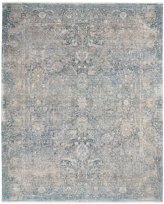 Nourison Starry Nights 9'10" x 12'6" Cream Blue Vintage Indoor Rug