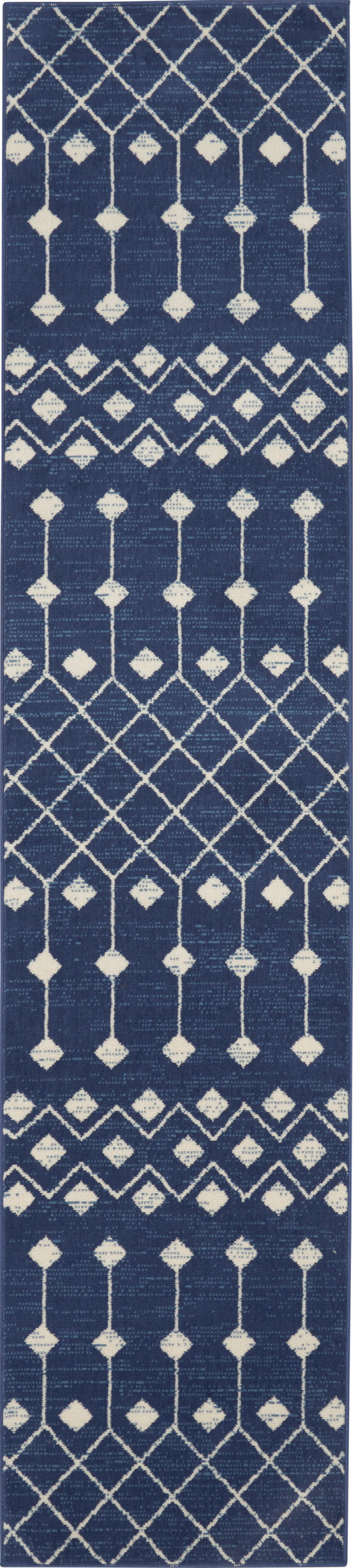 Nourison Grafix 2'3" x 7'6" Navy Bohemian Indoor Rug