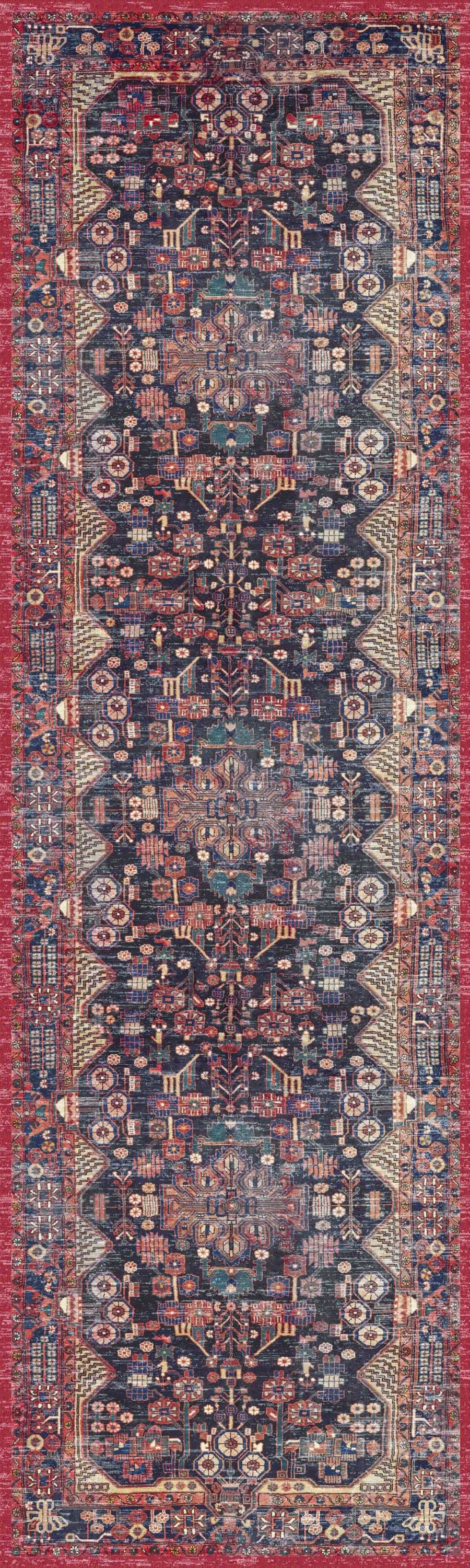 Nourison Fulton 2'3" x 7'6" Red Vintage Indoor Rug