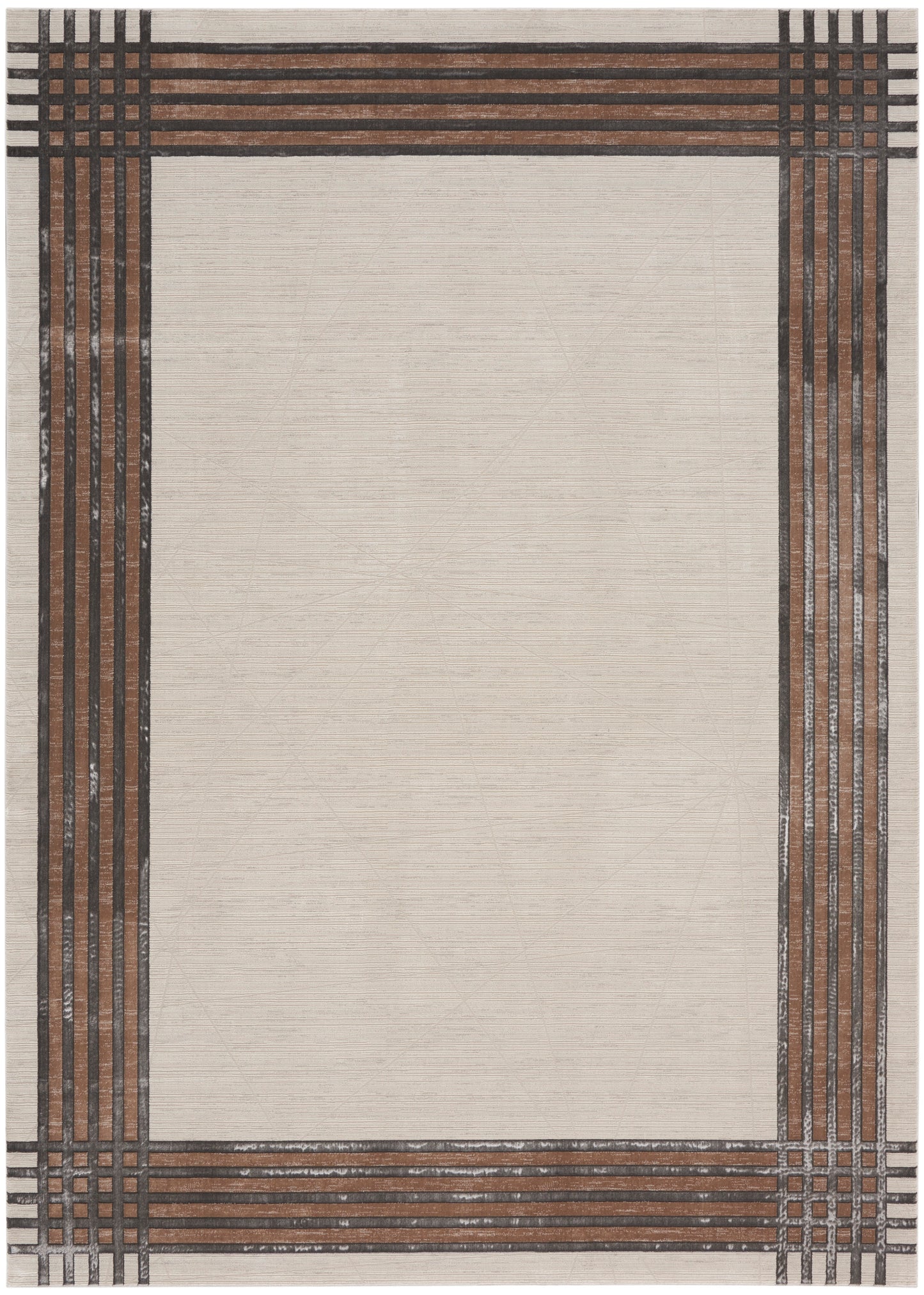 Nourison Desire 7'10" x 9'10" Ivory Silver Modern Indoor Rug