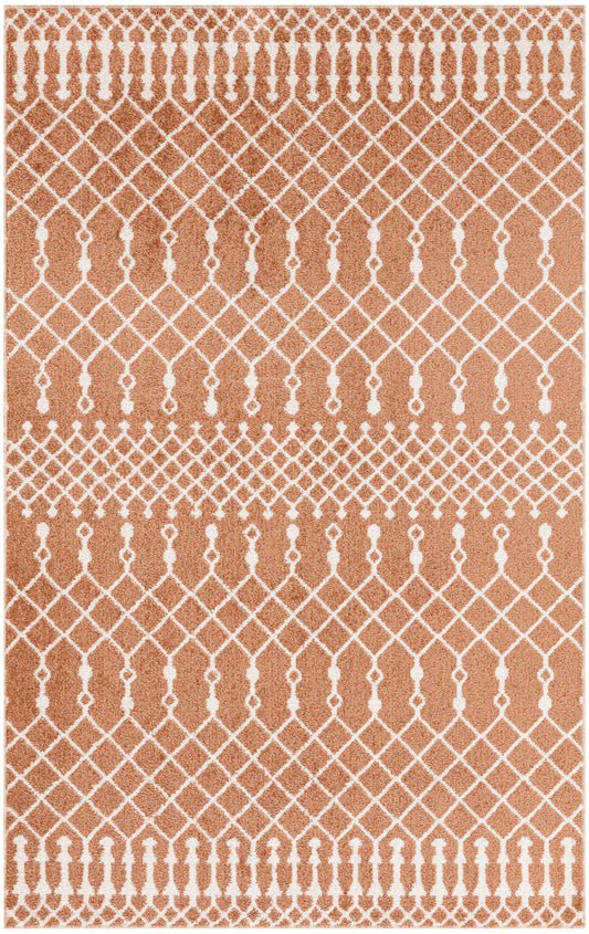 Nourison Astra Machine Washable 3'3" x 5' Copper Bohemian Indoor Rug