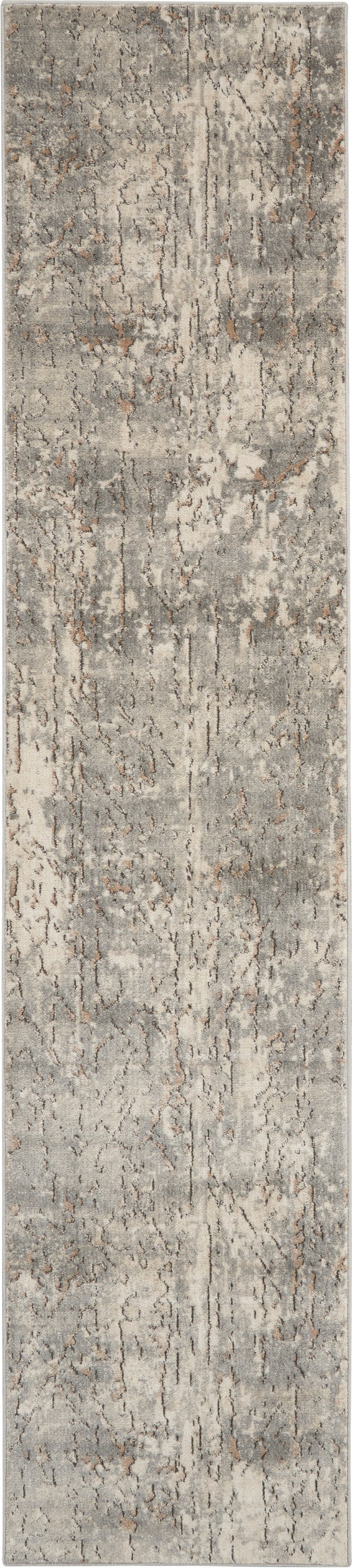 Nourison Quarry 2'2" x 10' Beige Grey Modern Indoor Rug