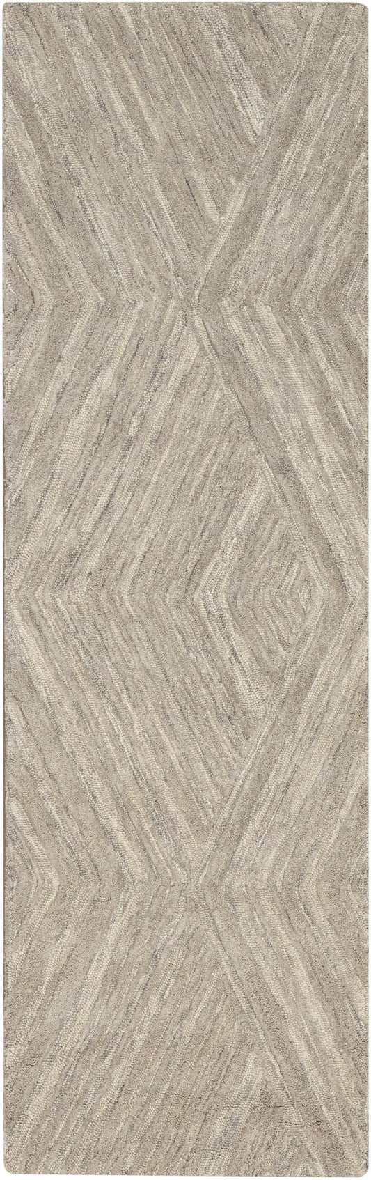 Nourison Graceful 2'3" x 7'6" Grey Modern Indoor Rug