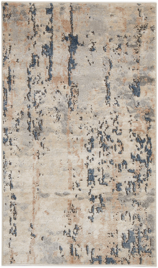 Nourison Quarry 2'2" x 3'9" Beige Grey Modern Indoor Rug