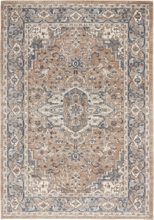 Nourison Quarry 6' x 9' Beige Grey Farmhouse Indoor Rug