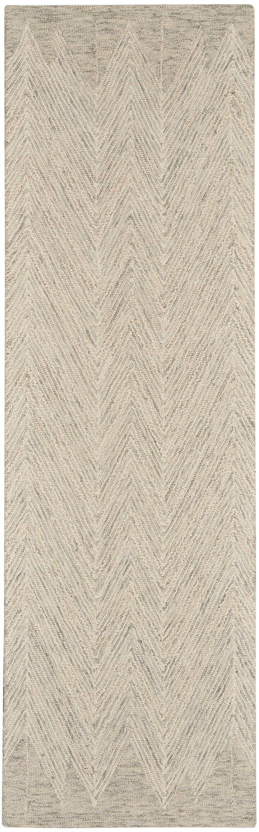 Nourison Interlock 2'3" x 7'6" Ivory/Grey Modern Indoor Rug