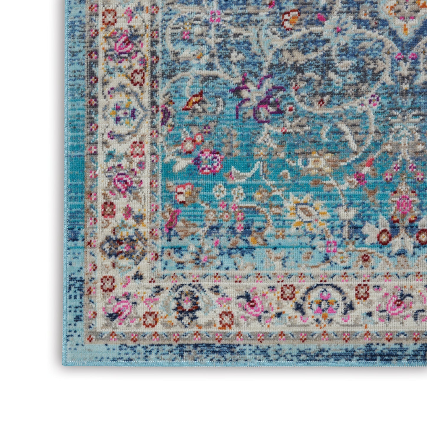 Nourison Vintage Kashan 2' x 6' Blue Vintage Indoor Rug