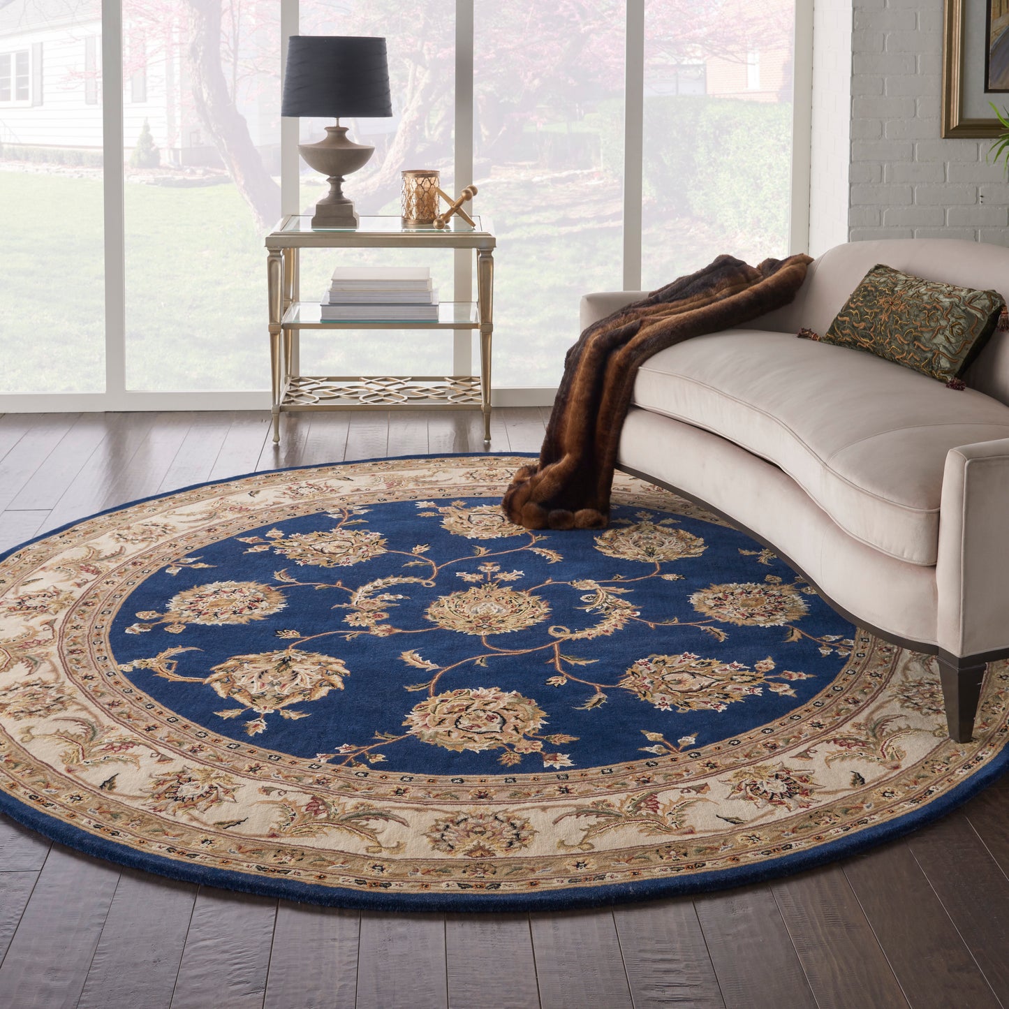 Nourison Nourison 2000 8' x Round Navy Traditional Indoor Rug