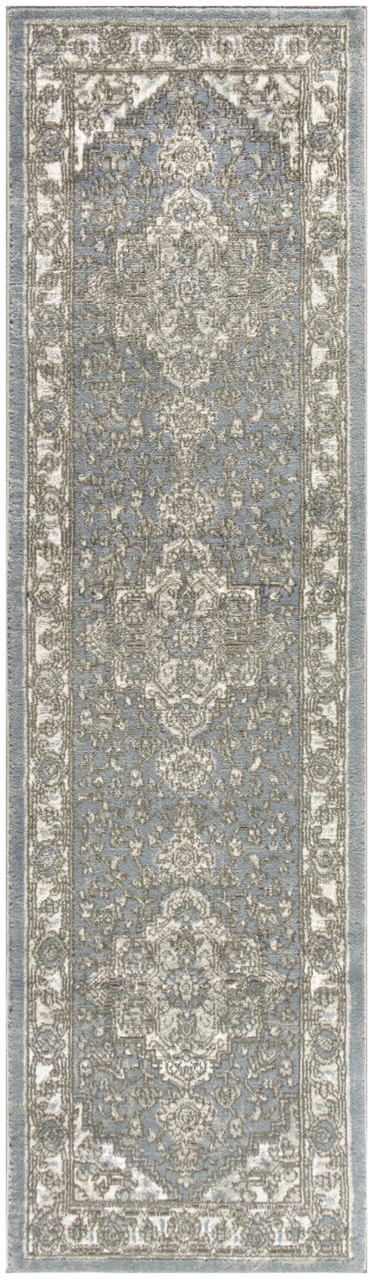 Nourison Quarry 2'2" x 6' Blue Vintage Indoor Rug