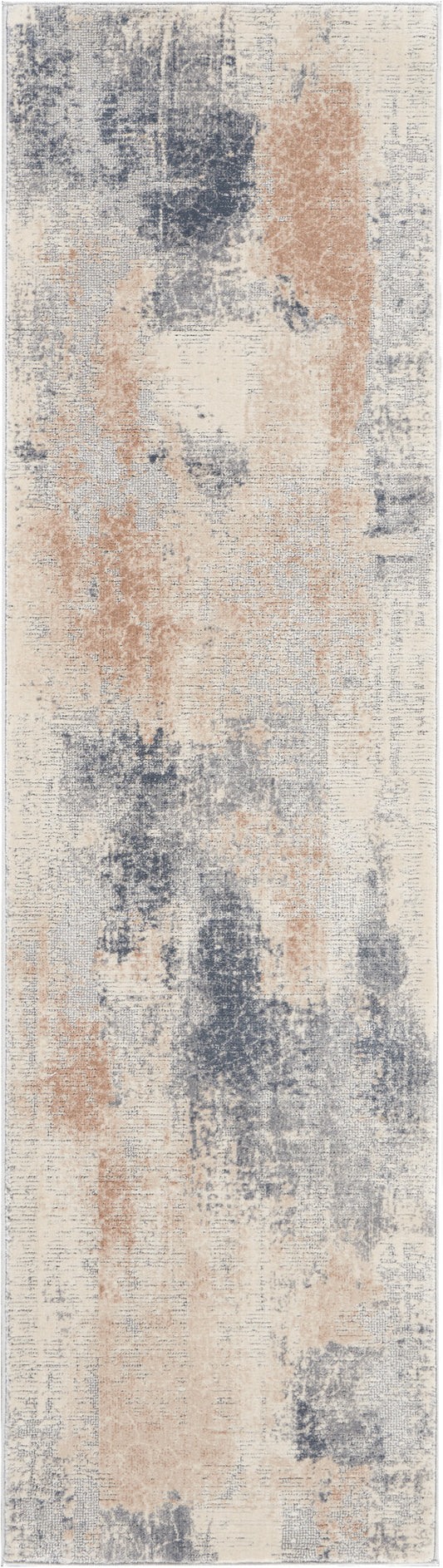 Nourison Rustic Textures 2'2" x 7'6" Beige Grey Modern Indoor Rug