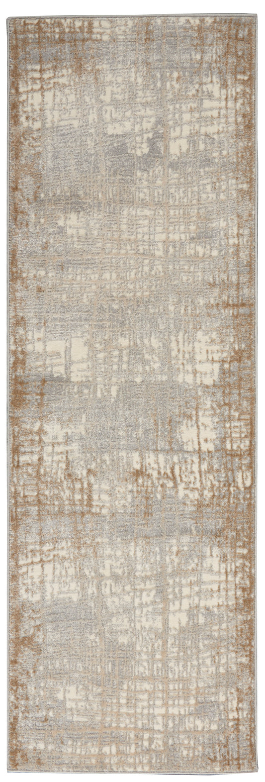 Calvin Klein CK950 Rush 2'3" x 7'3" Ivory Taupe Modern Indoor Rug