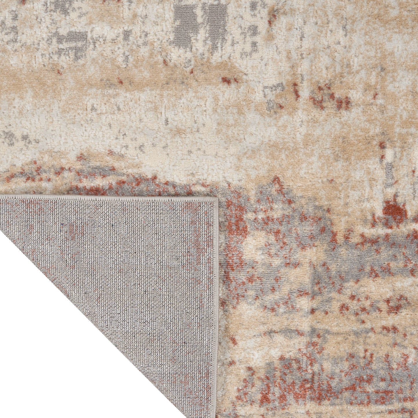 Calvin Klein CK005 Enchanting 3'2" x 5' Grey Rust Modern Indoor Rug