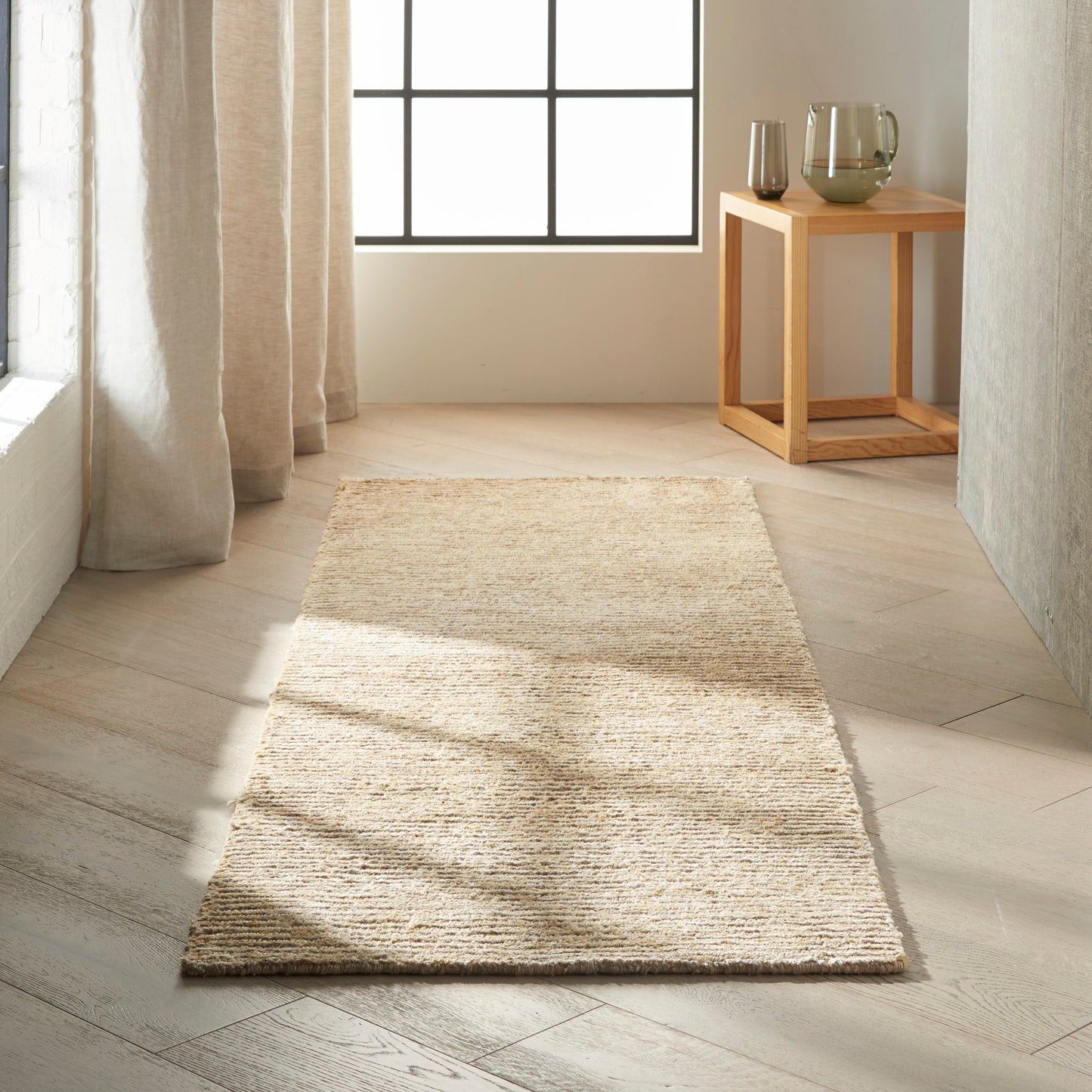 Calvin Klein Home Mesa 2'3" x 7'5" Gypsum Modern Indoor Rug