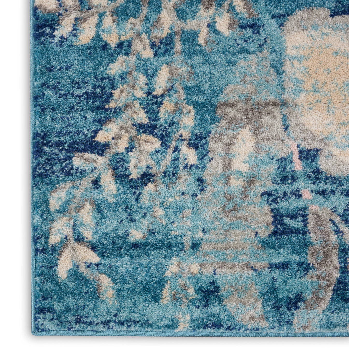 Nourison Tranquil 8' x 10' Turquoise Vintage Indoor Rug