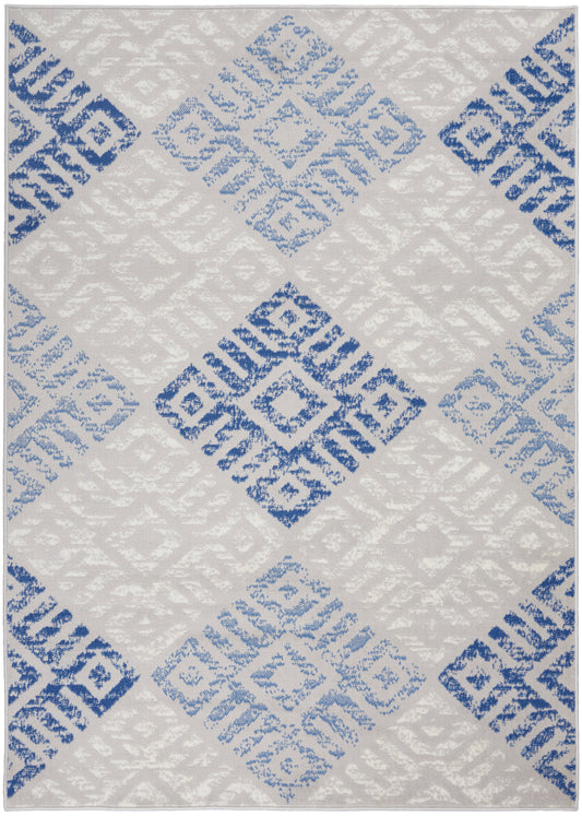 Nourison Whimsicle 4' x 6' Grey Blue Bohemian Indoor Rug