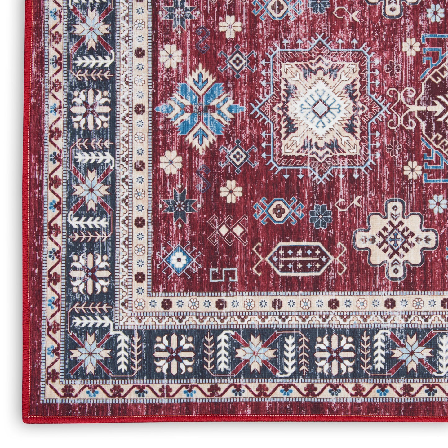 Nourison Fulton 1'10" x 5' Red Vintage Indoor Rug