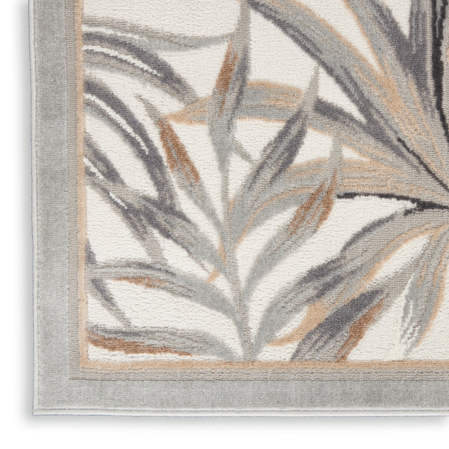 Nourison Seaside 5'3" x 7'3" Ivory Grey Tropical Indoor Rug