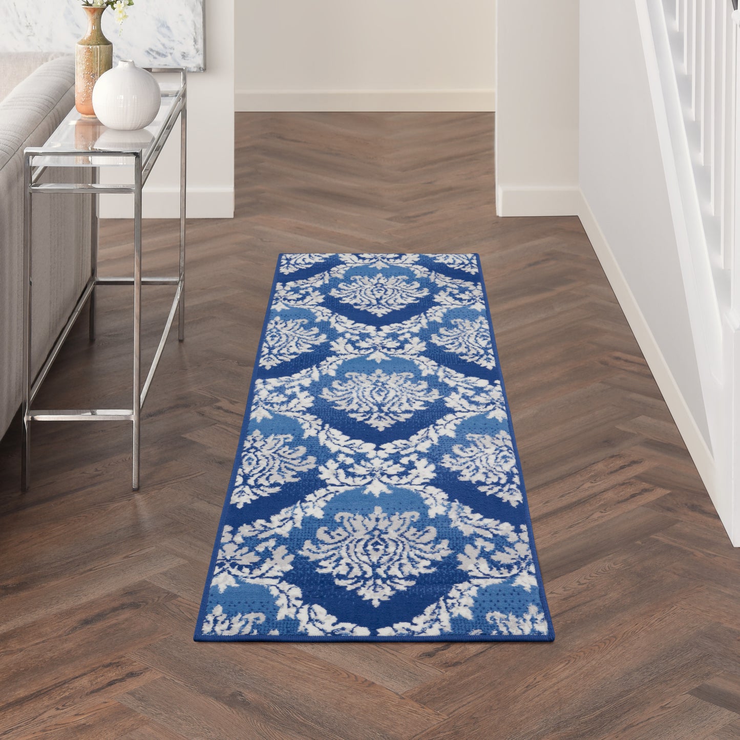 Nourison Whimsicle 2' x 8' Blue Farmhouse Indoor Rug