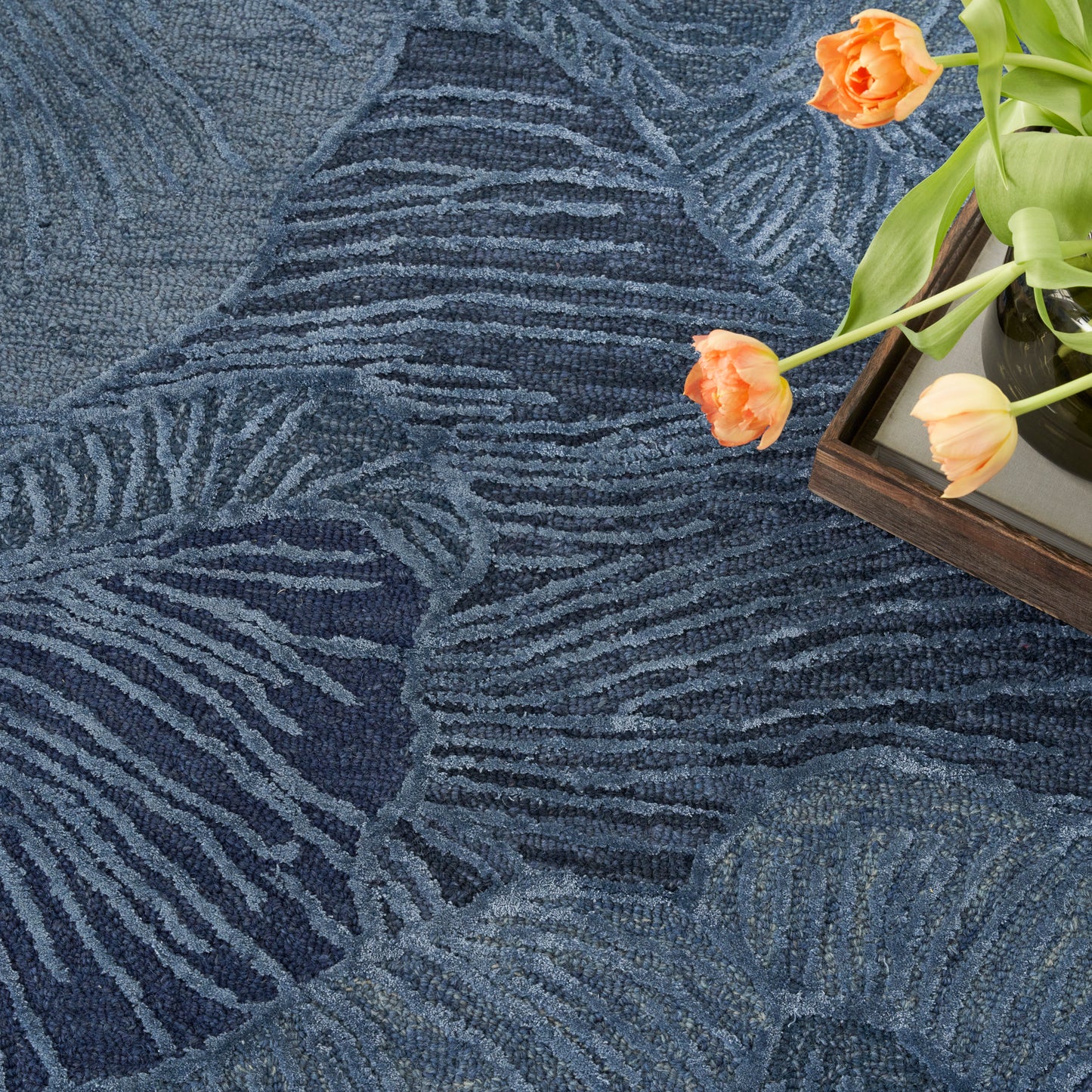 Nourison Avra 7'9" x 9'9" Blue Modern Indoor Rug