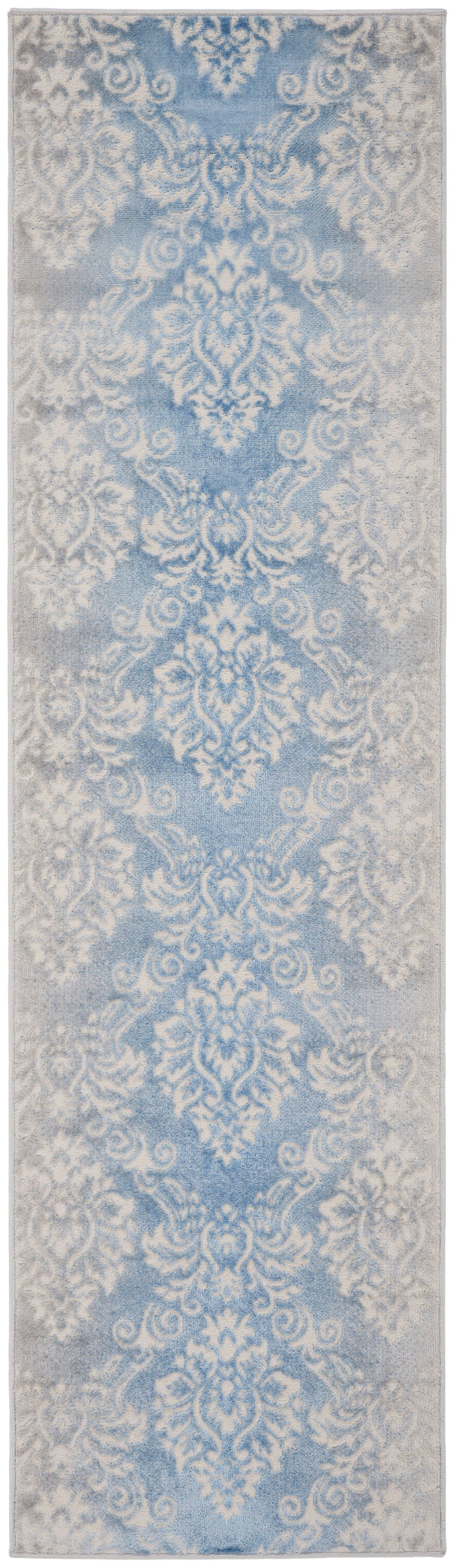 Nourison Elation 2'3" x 7'6" Ivory Blue Vintage Indoor Rug