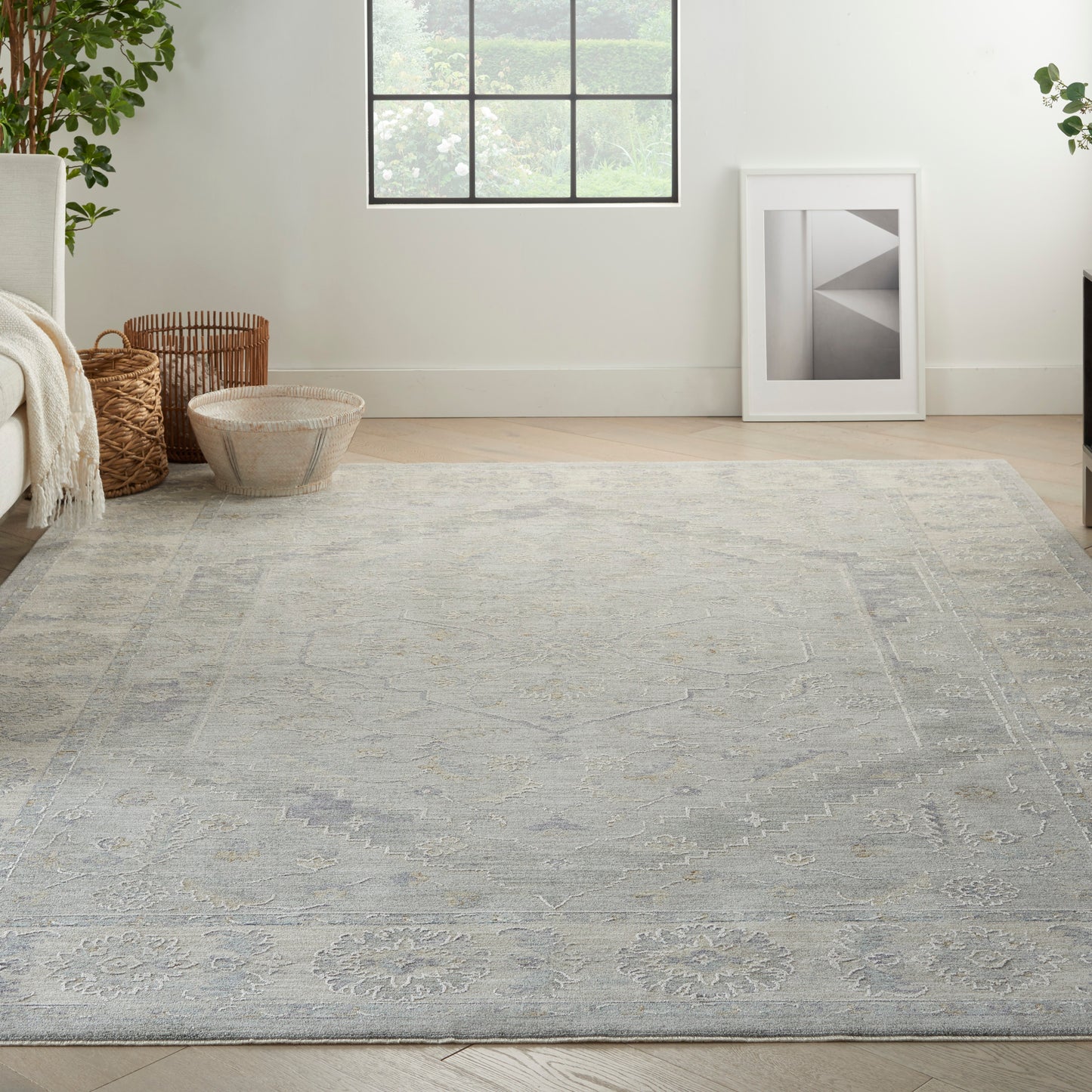 Nourison Infinite 9'3" x 12'7" Grey Vintage Indoor Rug