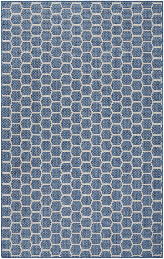 Nourison Twist Reversible 6' x 9' Blue Modern Rug