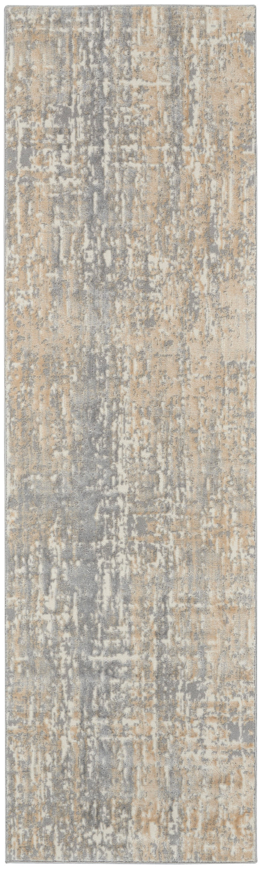 Calvin Klein CK005 Enchanting 2'3" x 7'3" Grey Beige Modern Indoor Rug