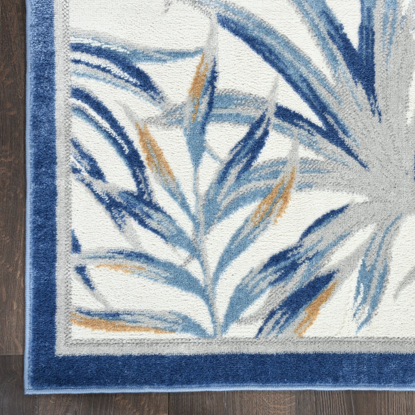 Nourison Seaside 5'3" x 7'3" Ivory Blue Tropical Indoor Rug