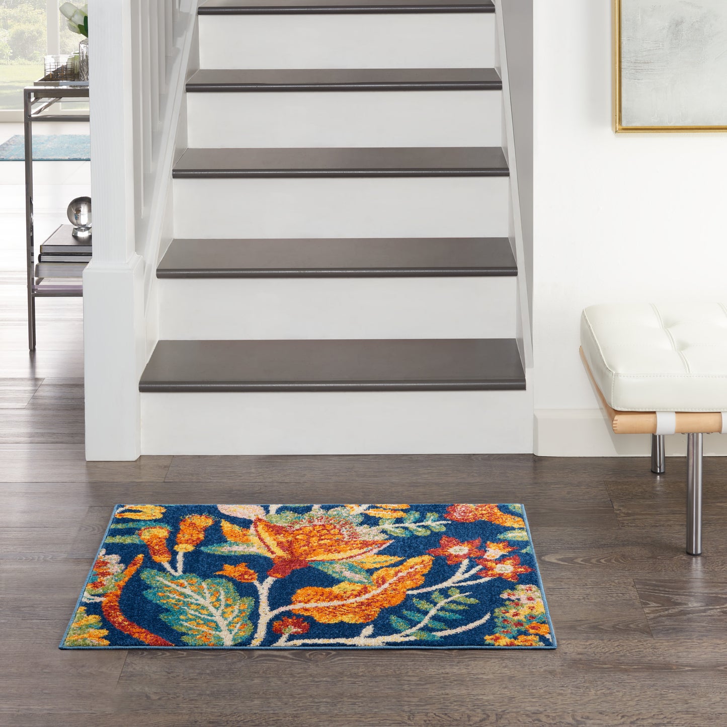 Nourison Allur 2' x 3' Navy Multicolor Bohemian Indoor Rug