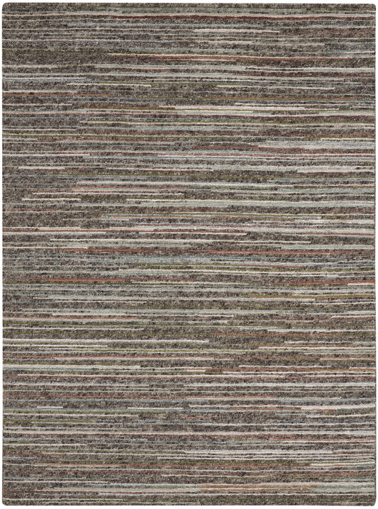 Nourison Plateau 5'6" x 7'5" Grey Green Modern Indoor Rug