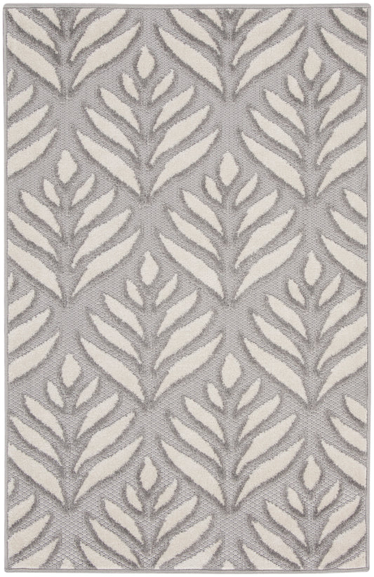 Nourison Aloha 2'8" x 4' Grey Tropical Rug