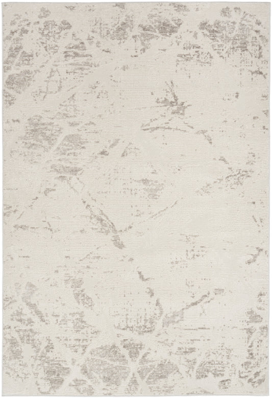 Calvin Klein Captivating 5'3" x 7'3" Cream Grey Modern Indoor Rug