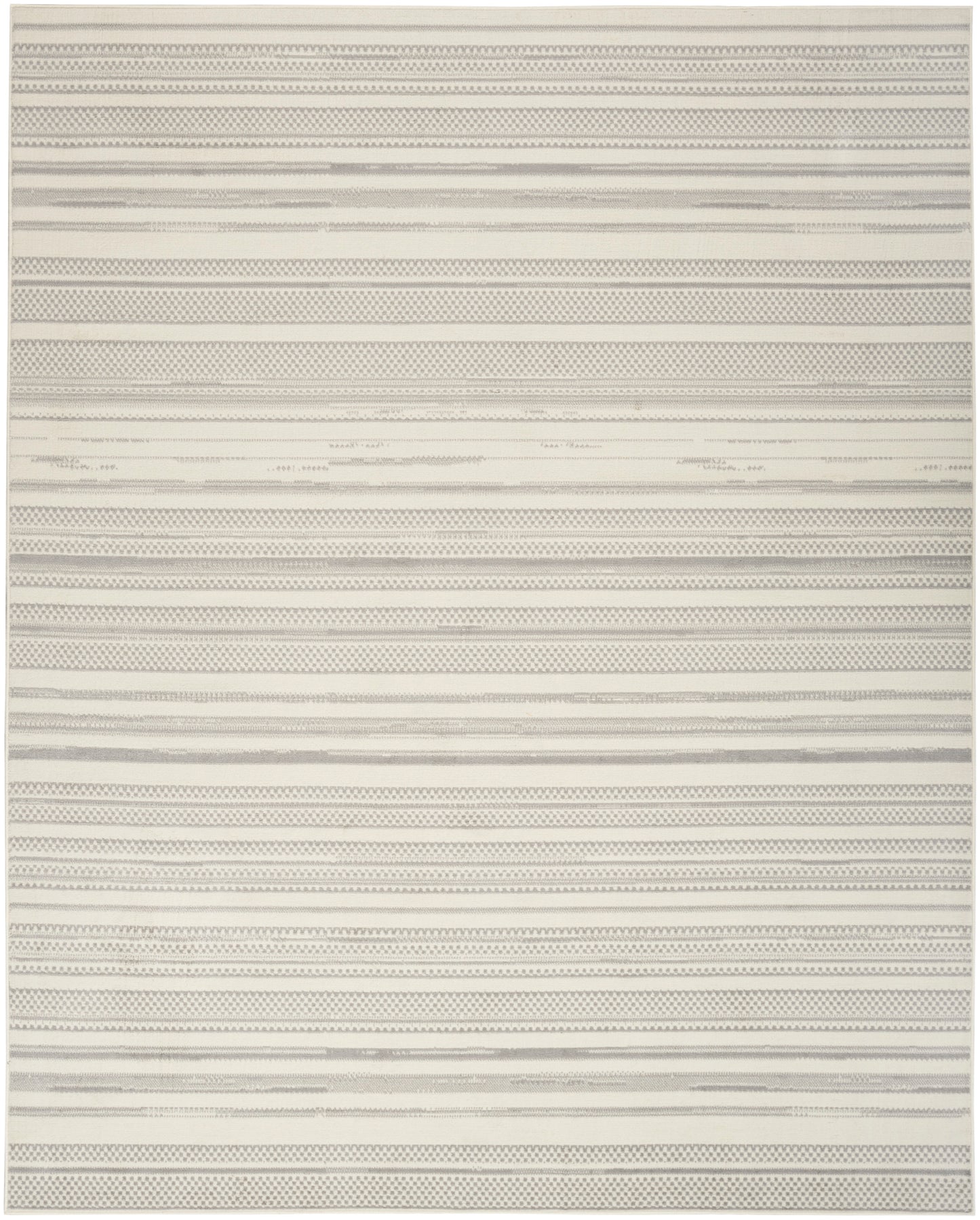 Nourison Grafix 7'10" x 9'10" Ivory Grey Modern Indoor Rug