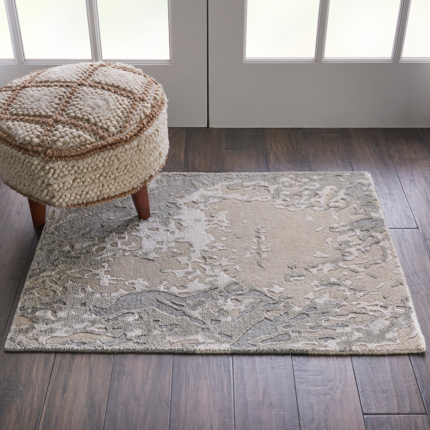 Nourison Silk Shadows 2' x 3' Sand Modern Indoor Rug