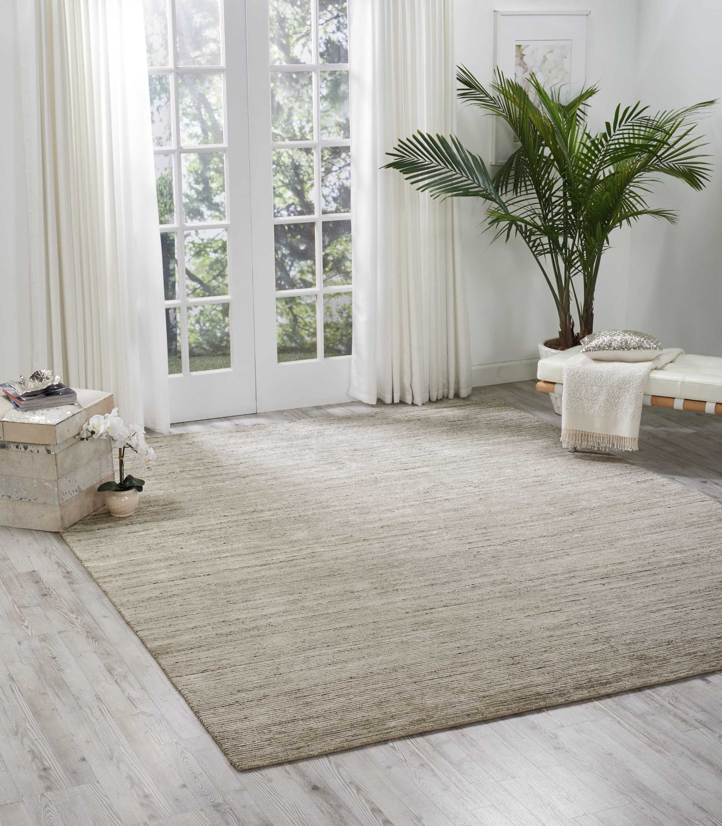 Nourison Ocean 9'9" x 13'9" Sand Modern Indoor Rug