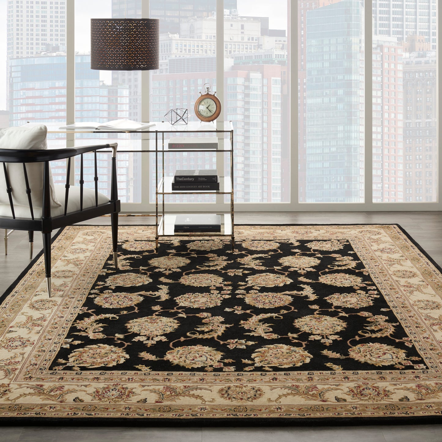 Nourison Nourison 2000 9'9" x 13'9" Black Traditional Indoor Rug