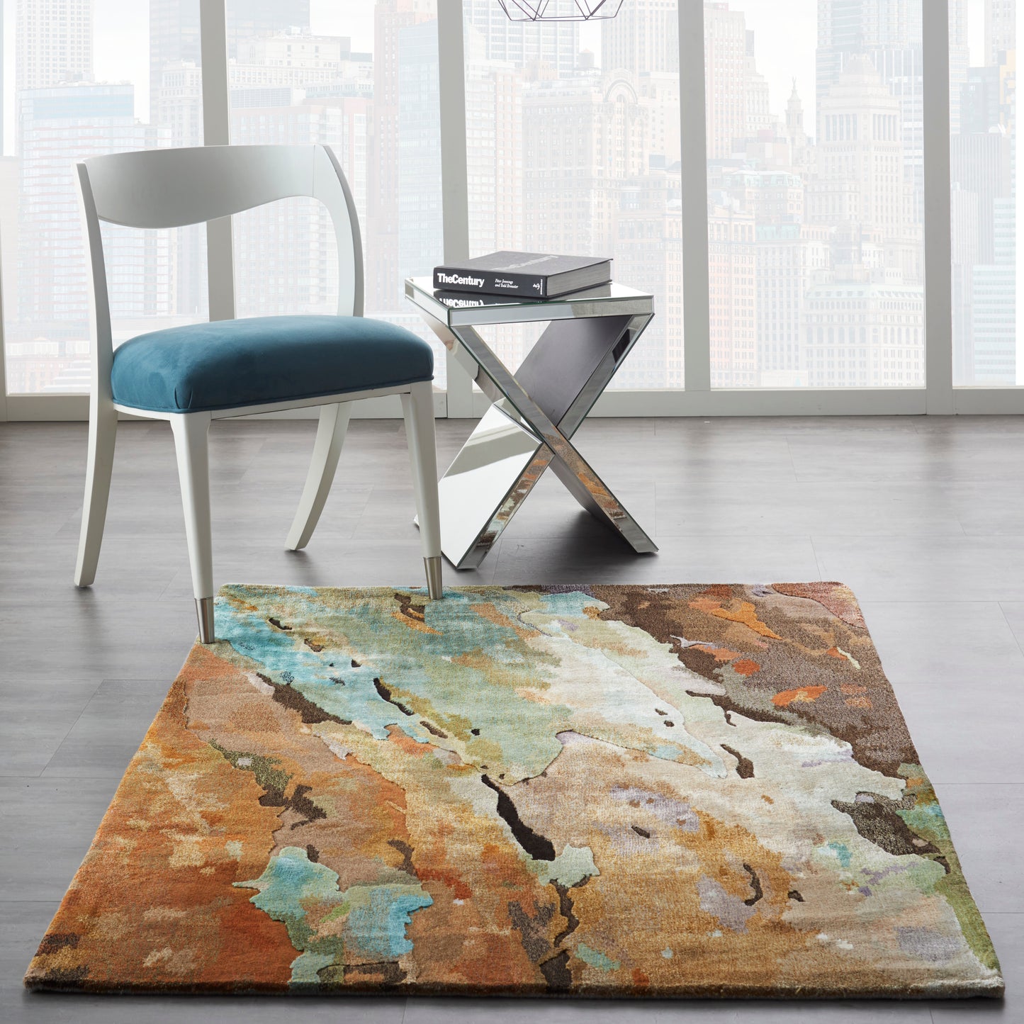 Nourison Prismatic 3'9" x 5'9" Multicolor Modern Indoor Rug