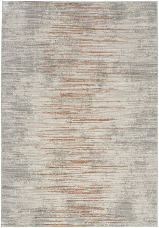 Nourison Home Texture 7'10" x 9'10" Ivory Grey Modern Indoor Rug