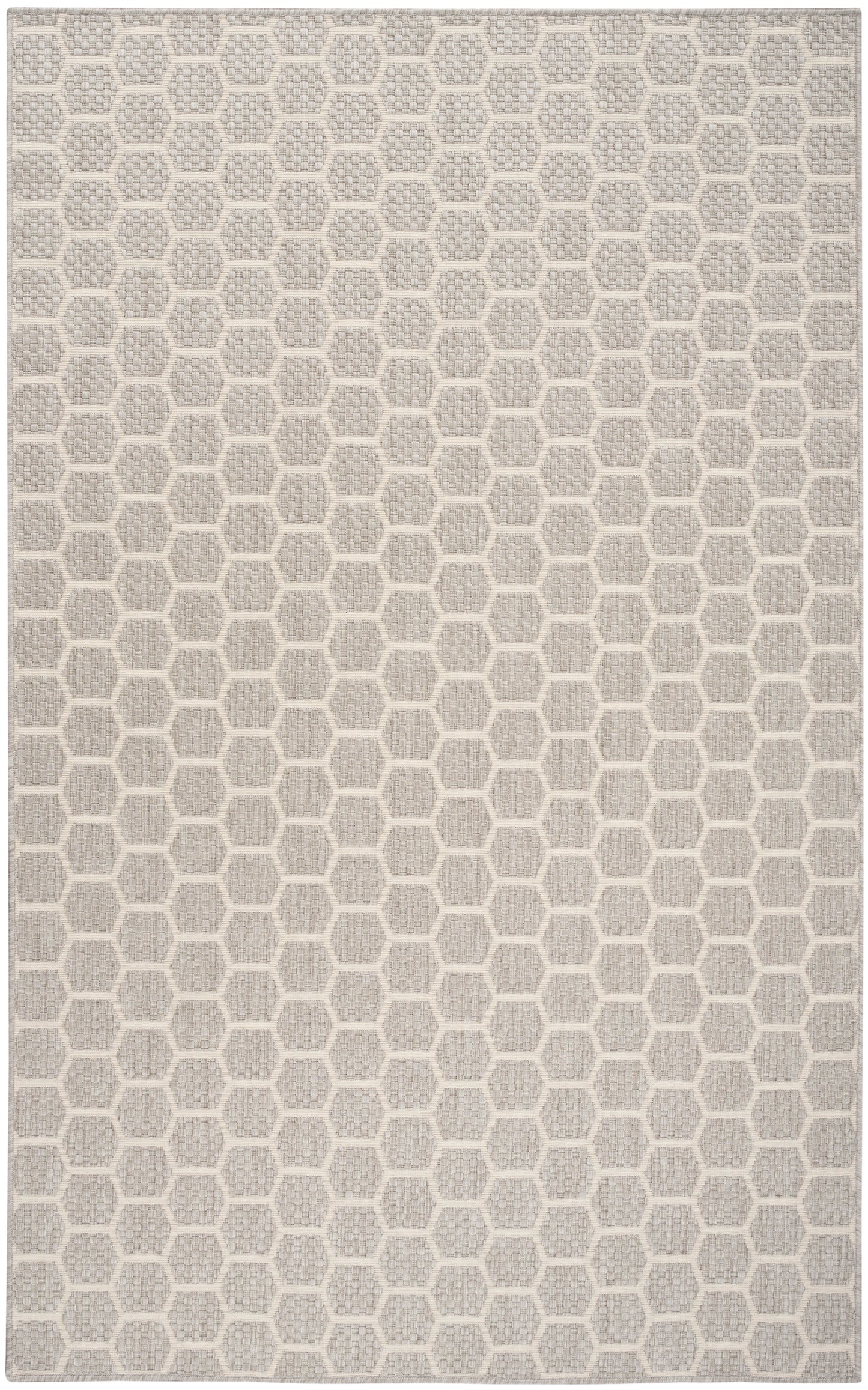 Nourison Twist Reversible 4' x 6' Grey Modern Rug